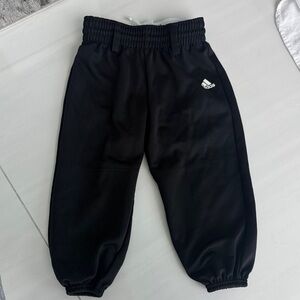 adidas Black Kids ⚾️ baseball Pants with White Logo